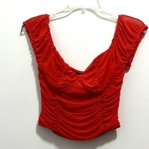 Just Polly Women’s Red Sexy Crop Top